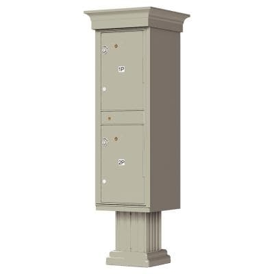 #1590-T1V Florence Classic Decorative 2 Unit Outdoor Parcel Locker Model